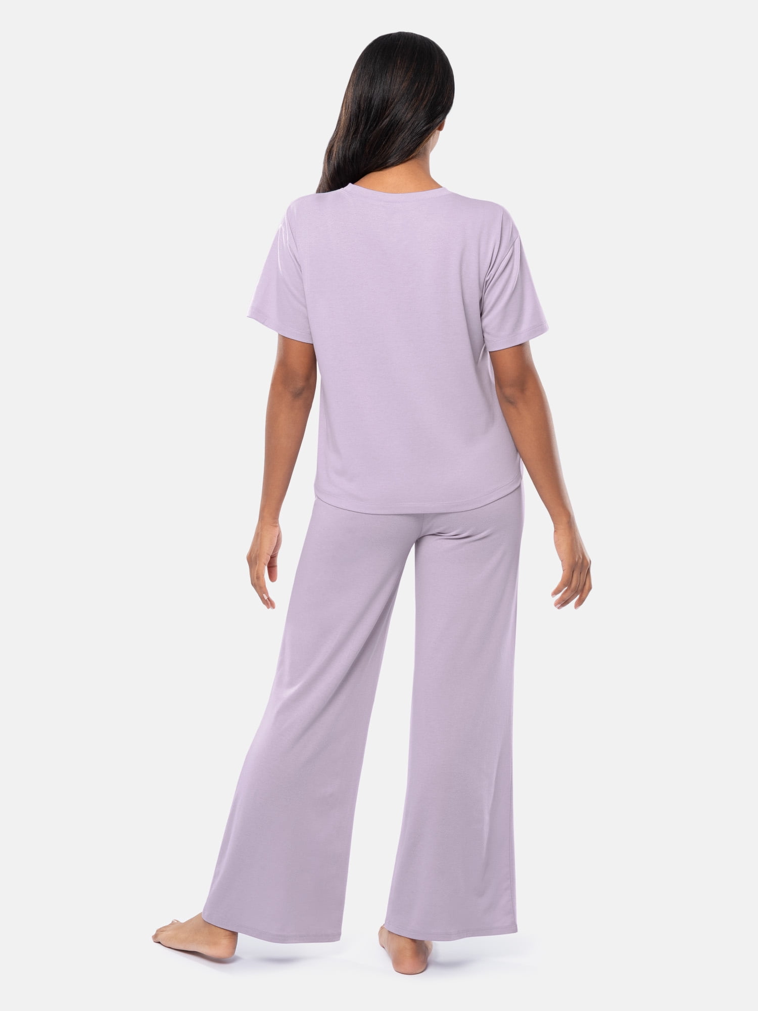 Fruit of the Loom Women's Breathable Short Sleeve Top and Pant Pajama Set, Sizes S-4X