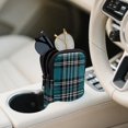 thumbnail image 3 of SEANATIVE Double Glasses Case Soft Neoprene Zipper Sunglasses Pouch with 2 Pockets, Lightweight Portable Eyewear Holder for Women Men Travel Glasses Organizer Pouch, Teal Plaid Print, 3 of 7