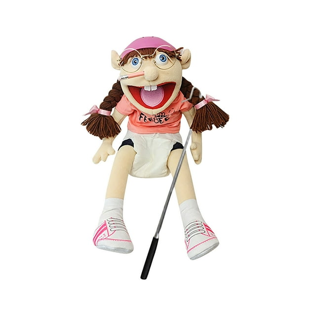 8" Jeffy Hand Puppet - Cuddly Soft Plush, Realistic Mouth Movement for Party Fun, Perfect Kids Gift