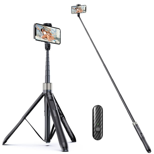 Trípode para selfies ATUMTEK 65 con control remoto Bluetooth, color negro