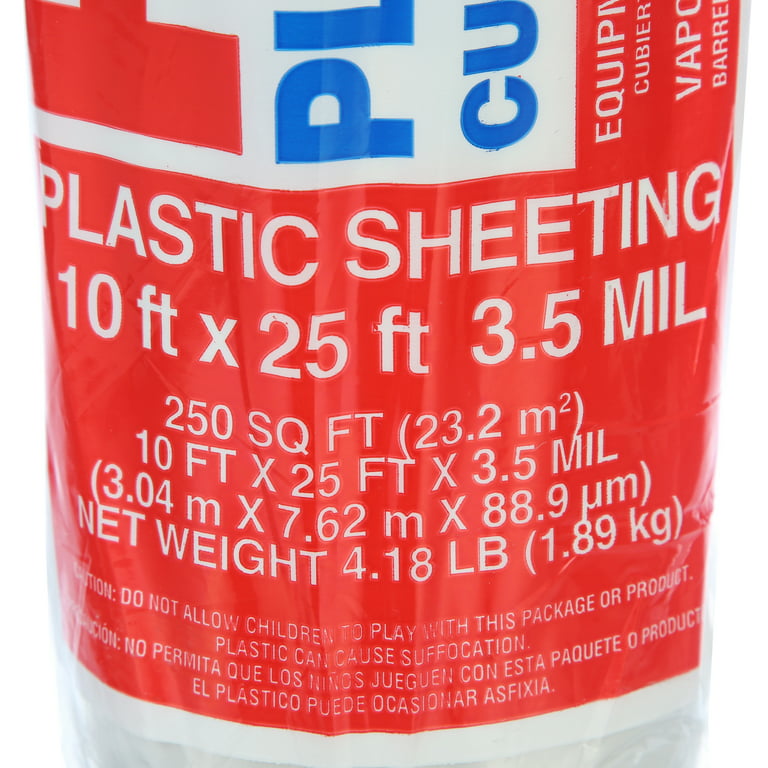 Husky 10 ft. x 100 ft. Clear 2 Mil. Plastic Sheeting