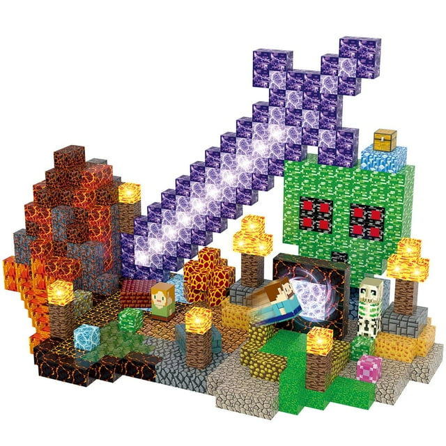 Juego de juguetes de construcción con bloques magnéticos AIDYVOI con 100 piezas