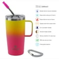 thumbnail image 2 of 20 oz Stainless Steel Insulated Tumbler with Handle, Thermal Travel Coffee Mug with Lid and Straw, 2 of 6