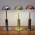 thumbnail image 2 of Baohd Dimmable Bedside Table Lamp Elegant Bar Decor Battery Powered Mushroom Gold 1Set, 2 of 6