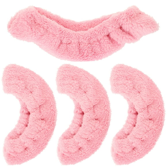 EeaseMX 2 pares de fundas elásticas de patinaje para niños, de felpa, absorbentes de agua, para hockey sobre hielo (rosa claro, talla S)