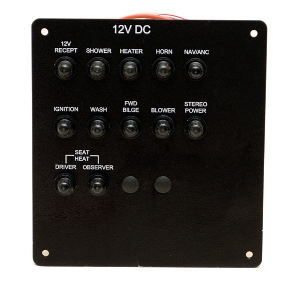 MasterCraft Boat Helm Breaker Panel 24105013P 12 Volt 7 x 6 1/2 Inch