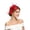 Red, variant on Women's Bow Fascinators Hats with Feather Fashion Derby Hats Small Tea Party Hat with Headband
