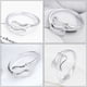 thumbnail image 5 of Anillo de pez doble elegante, delicado anillo de trefilado ajustable (plata), 5 of 6