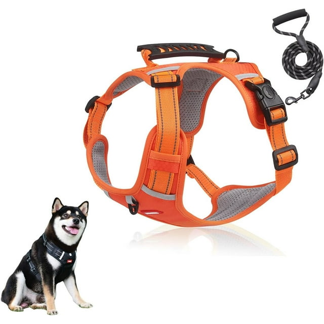 no Pull Dog Harness with Leash Set, Adjustable Dog Vest with Reflective, for Small Medium Large Dogs