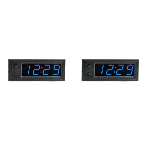 Termómetro para Automóvil 3 en 1 Voltímetro 12 V Reloj Digital Probador Voltaje () Azul