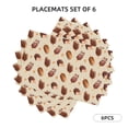 thumbnail image 2 of Placemats Set Of 4 / 6, Chocolate Print No.J912 Placemats For Dining Table Indoor/Outdoors Heat Resistant Washable Placemats 18" X 12", 2 of 8