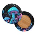 thumbnail image 2 of Chririnla Polyester Barstool Covers for Kitchen Bistro, With Elastic Bands Easy to Install Kitchen Bar Stool Chair Seat Cover, Neon Mushroom Butterfly Pattern, 2 of 6