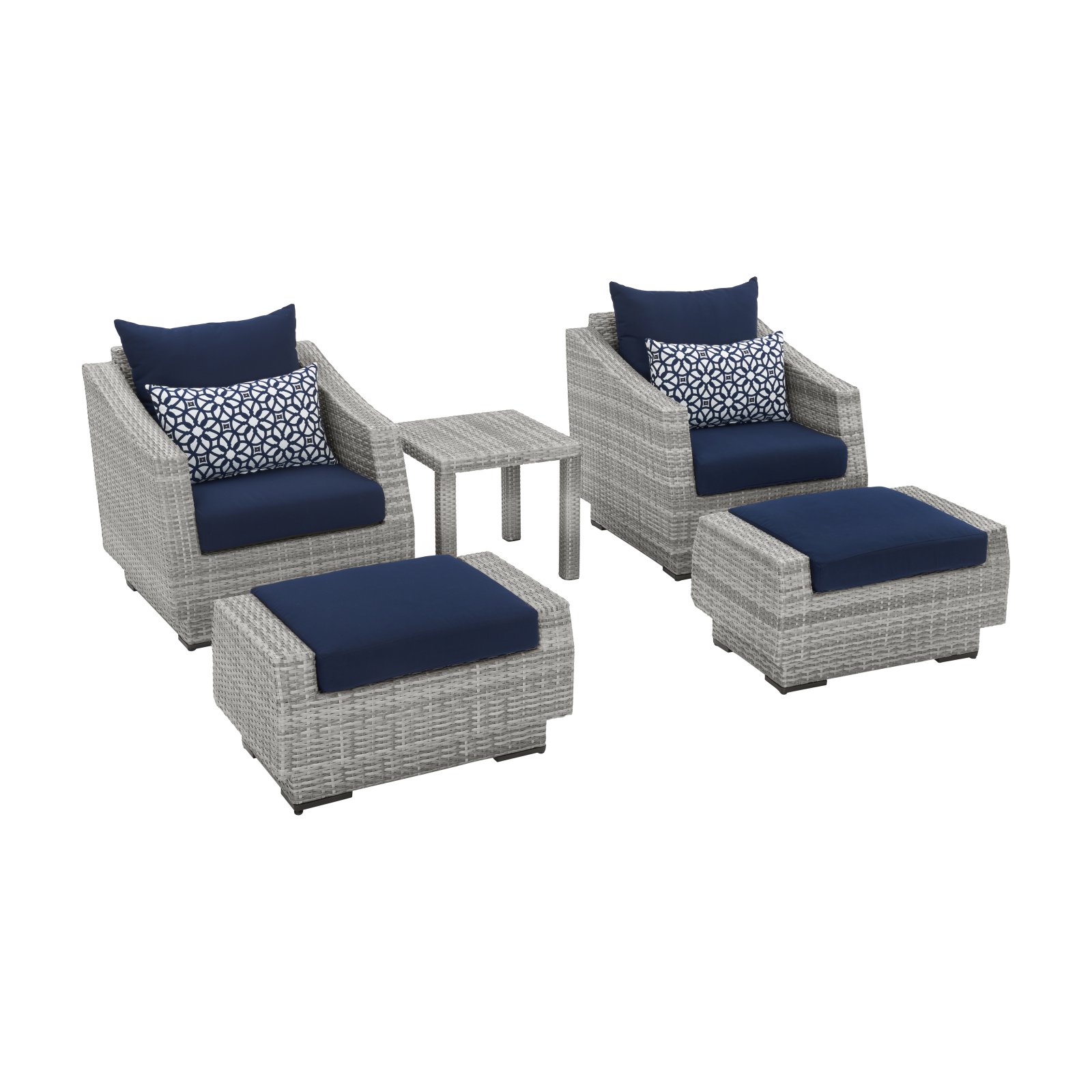 RST Brands Cannes Resin Wicker 5 Piece Patio Conversation Set - image 2 of 11