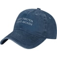 thumbnail image 3 of Make Truth Great Again Hat Vintage Washed Distressed Baseball Cap Golf Dad Hat for Men Women, 3 of 8