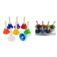 thumbnail image 2 of EASTIN Colorful 8 Note Handbells Set Hand Percussion Bells Music Toy Musical Bells, 2 of 8