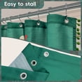thumbnail image 2 of Green Christmas Shower Curtain,Cute Xmas Tree and Gift Box Pattern with Pop Tassels,Slub Textured Fabric Bathroom Curtain,Water Repellent,72"×72", 2 of 6