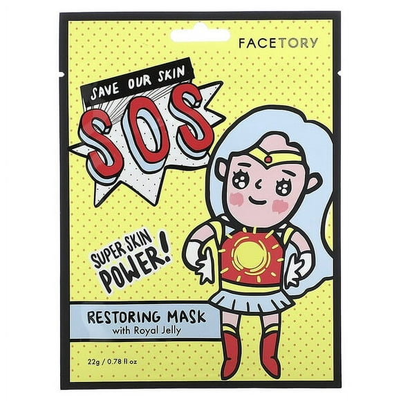 FaceTory, Restoring Beauty Mask With Royal Jelly, 1 Sheet Mask, 0.78 fl oz (22 g)