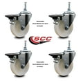 thumbnail image 2 of 4 Inch Nylon 12MM Threaded Stem Caster Set with Brake, 2 of 2