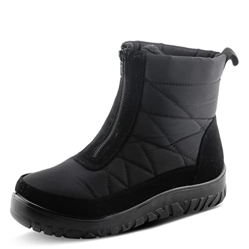 Flexus Spring Step Lakeeffect Boots for Women - Waterproof Ladies Boots with Front Zipper Closure - Women's Snow Boots for Winter
