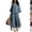 21# Blue, variant on Linen Two-piece Set for Women 3/4 Sleeve V Neck Top and Casual Wide Leg Pants Beach Vacation Cozy Outfits Camel S