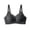 Dark Gray, variant on Women's Bra V Neck Lace Trim with Fine Strap Bras Wirefree Smooth Cup Everyday Underwear 32A/B/C-38A/B/C