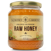 Honey Gardens Apitherapy Raw Honey | Orange Blossom | 100% Pure, US Grade A, Unheated & Unfiltered | 21 Serv | 1 lb Jar
