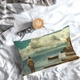 thumbnail image 3 of Salouo Serene Coastal Blue Sky Pattern Pillow Cases,1PC Pillow Covers with Envelope Closure Decorative Pillow Case for Bed Couch,Pillows Not Included-14"x20", 3 of 6