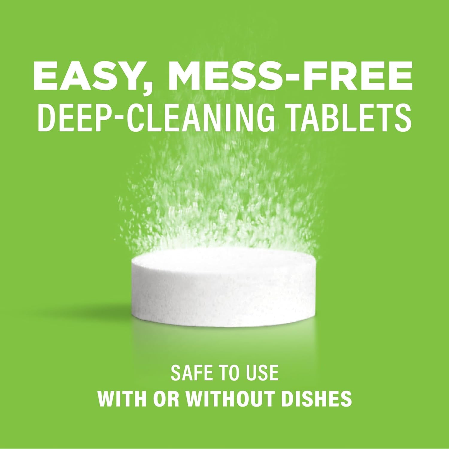 Dishwasher Cleaner, Helps Power Away Odor Causing Bacteria, Limescale, Mineral Deposits & Grime Inside Pump, Tub & Hoses, 12 Tablets, 1 Year Supply