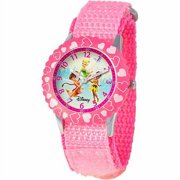 Fairies Girls' Stainless Steel Watch, Pink Strap