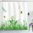 thumbnail image 1 of Ambesonne Spring Shower Curtain, Flourishing Foliage Bees, 69"Wx84"L, Multicolor, 1 of 3