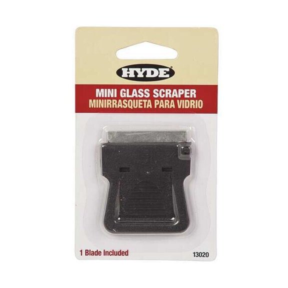 Hyde Scraper Straight Blade - Steel, Flexible Blade - 3/4-Inch Width, Black