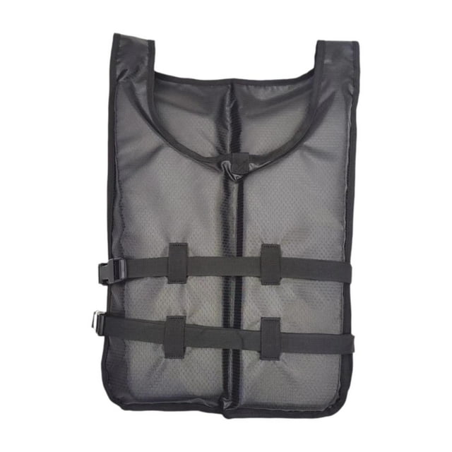 Chaleco deportivo acuático con correas ajustables y flotador transpirable para natación Negro