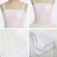 thumbnail image 5 of FYMNSI Little Girls Skirted Leotard Sparkly Sequin Camisole Ballet Tutu Dress Ballerina Dress Up Dance Outfit Gymnastics Costume for Kids Dancewear Stage Performance 3-4 Years White, 5 of 10