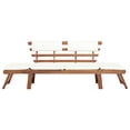 thumbnail image 2 of Charmma Patio Bench with Cushions 2-in-1 74.8” Solid Acacia Wood, 2 of 9