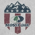 thumbnail image 2 of Junior's Mossy Oak American Flag Shield Logo  Graphic Tee Athletic Heather 2X Large, 2 of 3