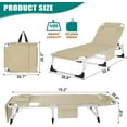 Slsy Folding Camping Cot Bed with 2 Sided Cushion & Pillow, Oversized