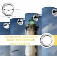 thumbnail image 4 of Fsddascl Beach Lighthouse Blackout Curtains for Bedroom/Living Room, Thermal Insulated Kitchen Curtains, Coastal Ocean Sky Birds Oil Painting Grommet Darkening Window Treatment Drapes 52"x63"x2, 4 of 6