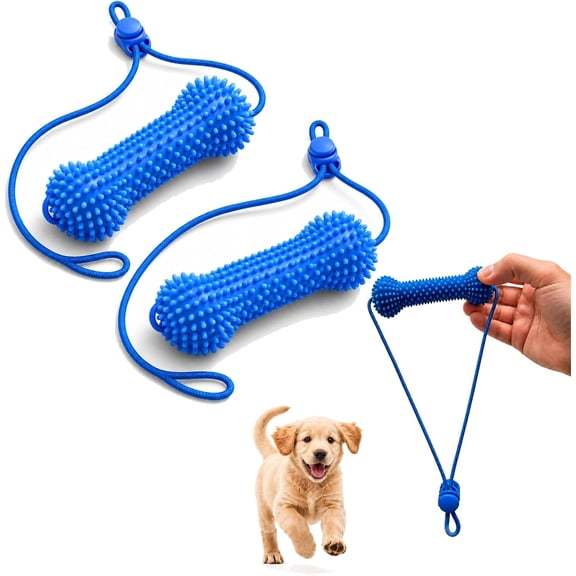 Dual-Action Canine Dental Prop, Dog Dental Chew Toy for Easier Teeth Brushing, Pet Oral Care for Small, Medium and Large Dogs (2PCS)