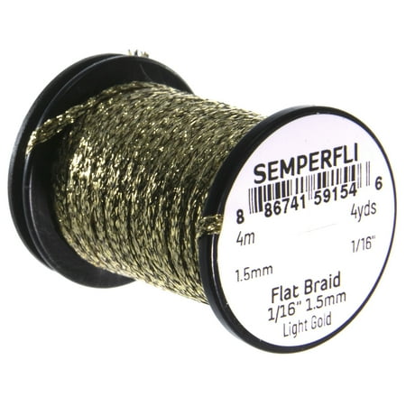 

SemperFli Flat Braid 1.5mm 1/16 Light Gold