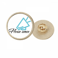 thumbnail image 1 of Sens Commun Compréhension Cognitive Chevaux Rond Métal Broche d'Or Clip, 1 of 3
