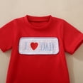 thumbnail image 6 of Xudanell Toddler Baby Boy Clothes Summer Short Sleeve T Shirt and Shorts Cute Infant Baby Dad Outfits Clothing Set Red 6-12 Months, 6 of 9