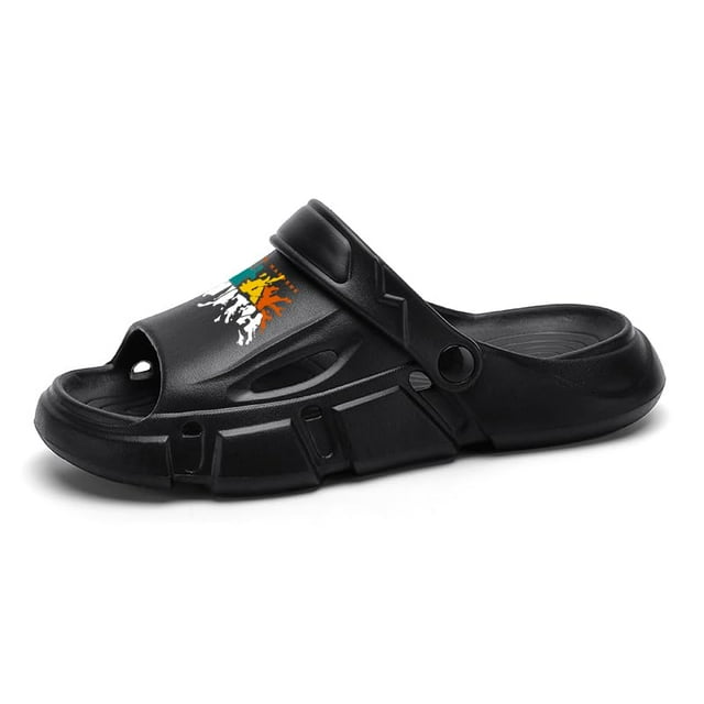 Men's Beach Slippers with Soft Low Arch Support Comfortable Thick Sole Anti Slip Easy To Clean