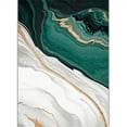 thumbnail image 6 of Modern Abstract Canvas Wall Art Dark Green Gold Foil Lines Painting Contemporary Artwork for Living Room Decor Bedroom Wall Decorations Framed Ready to Hang Green and Gold Prints for Walls, 6 of 7