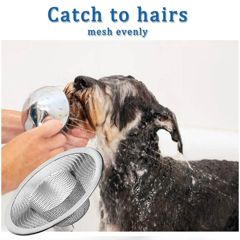 Shower Drain Hair Catcher Sink Strainer - 2 Pcs Tub Drain Hair Catcher,bathtub  Hair Catcher For Drain,hair Stopper For Shower Drain,stainless Steel Ga