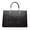 black, variant on Genuine Cowhide Women Tote Bag, Glossy Crocodile Embossed Metal-Ring Top-Handle Crossbody Purse