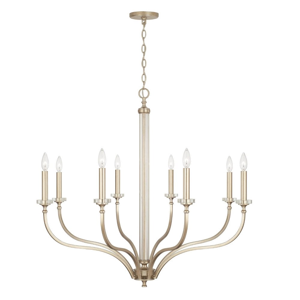 8 Light Chandelier In Transitional Style-35 Inches Tall And 38 Inches Wide     -Traditional Installation Capital Lighting 444881Bs