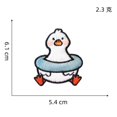 thumbnail image 2 of Juego de 8 nuevas y lindas pegatinas de tela de peluche de patito amarillo para ropa y teléfono móvil, 2 of 4
