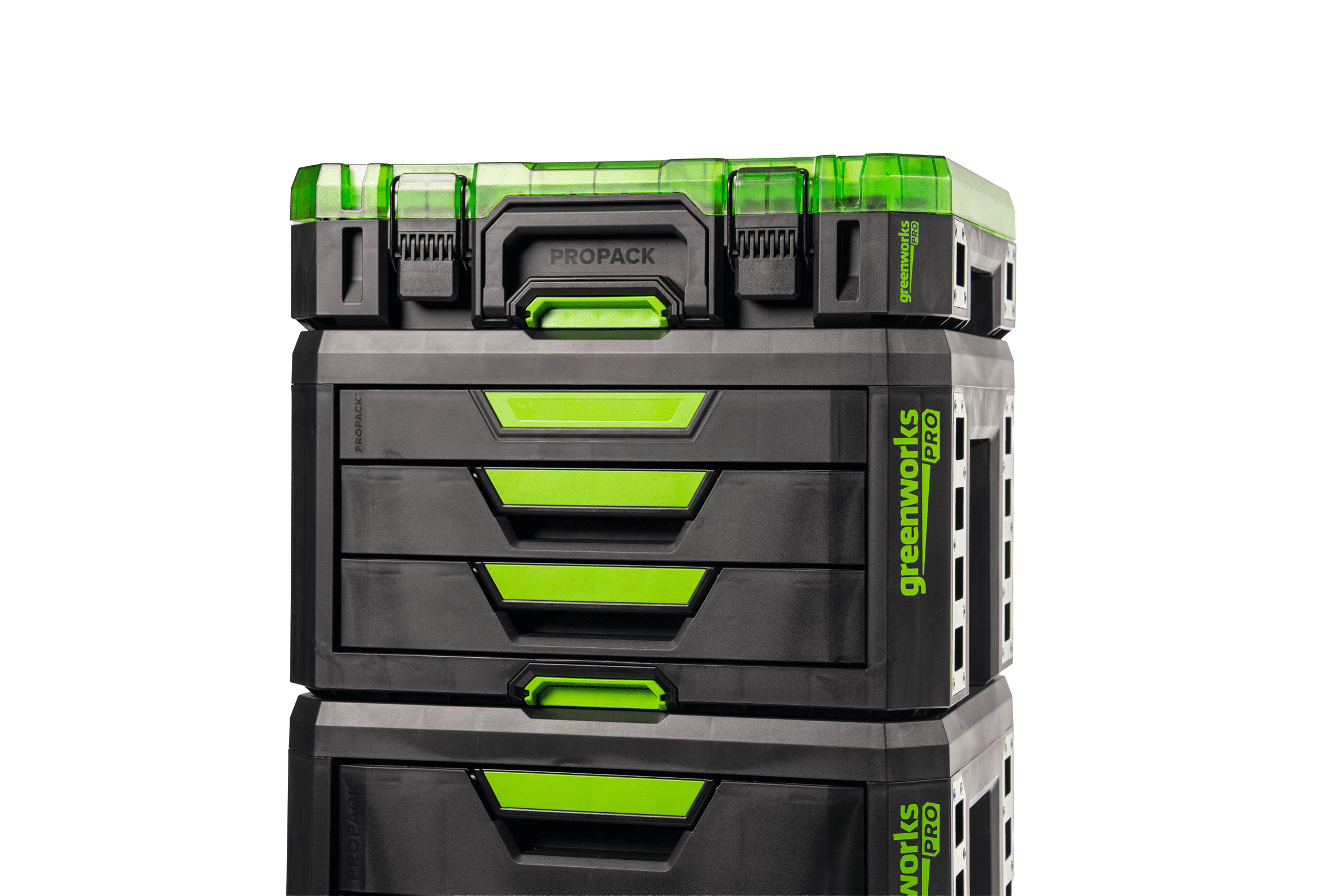 Greenworks Pro ProPack Heavy Duty 3 Drawer Toolbox with Secure Stack System