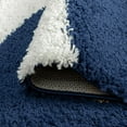thumbnail image 5 of Uptown Shag Contemporary Shag Thick Navy and Gold Indoor Area Rug, 6.7' x 9', 5 of 7