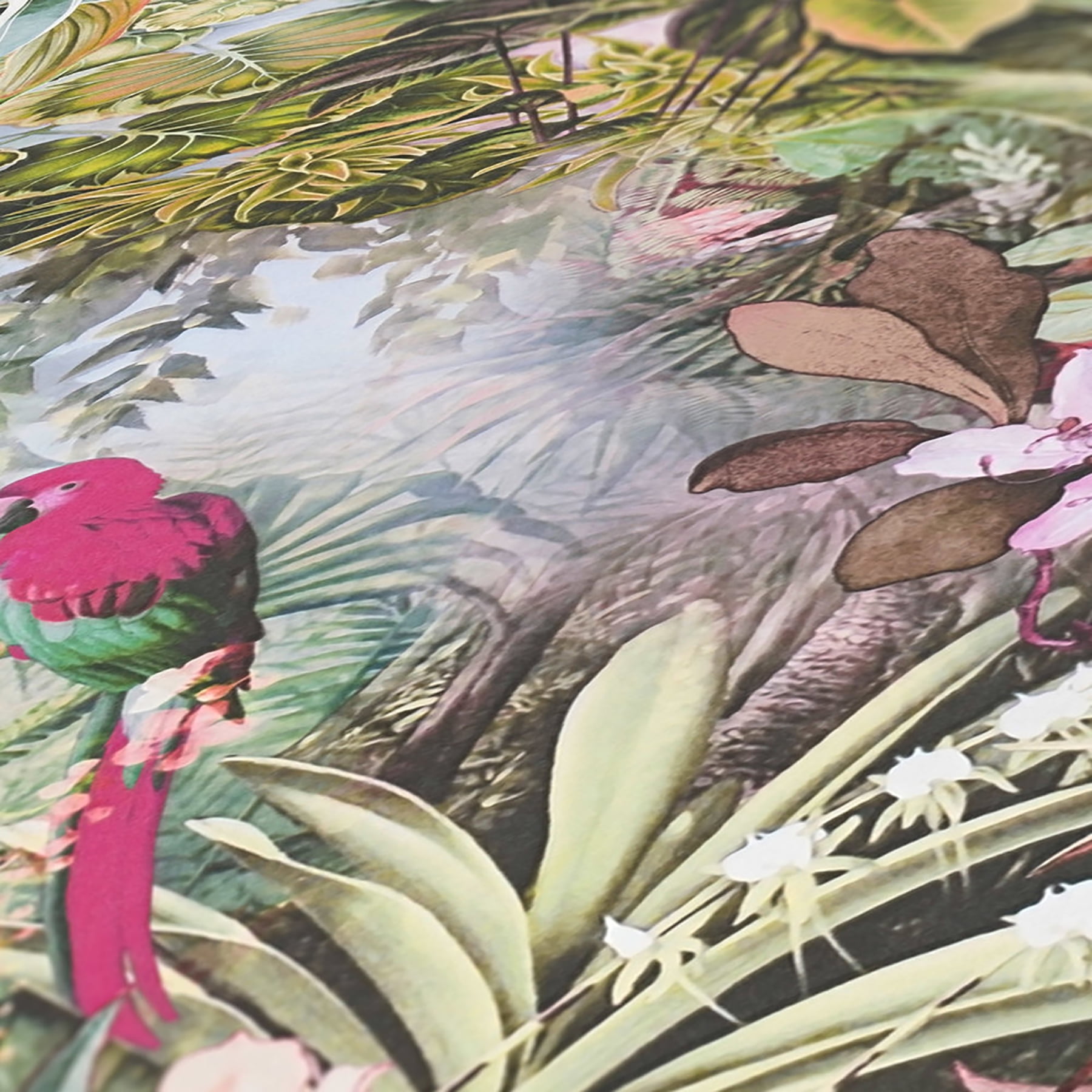 AS Creation Cordian Light Yellow Rainforest Landscape Wallpaper